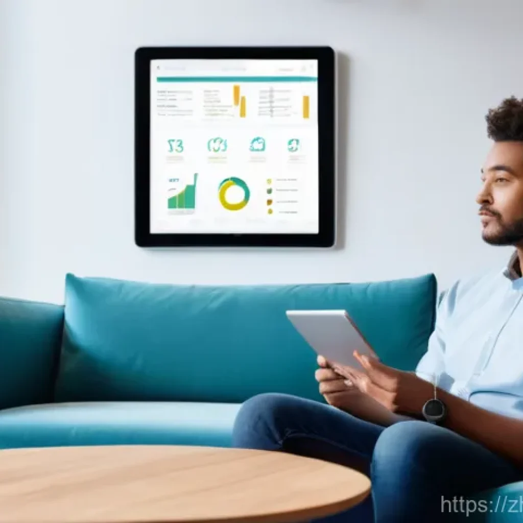 펀드투자상담사 관련 금융 시장 연구 - **Prompt:** A young adult (20s-30s, gender-neutral, diverse ethnicity) is comfortably seated on a mo...