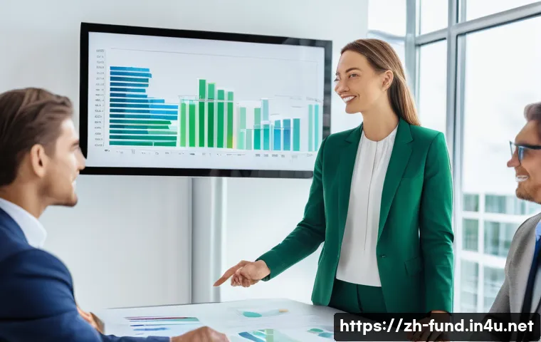 펀드투자상담사 직무에서의 지속 가능성 - **Prompt 1: Empowering Sustainable Futures**
    A diverse group of clients, including a young profe...