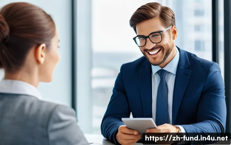 펀드투자상담사로서의 사회적 기여 - **Prompt 1: Personalized Financial Guidance**
    "A warmly lit, modern office setting. A profession...