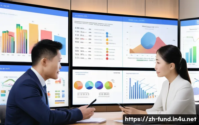 펀드투자상담사와 자산 관리 사례 연구 - A modern financial advisor office setting with a professional Chinese advisor explaining asset alloc...