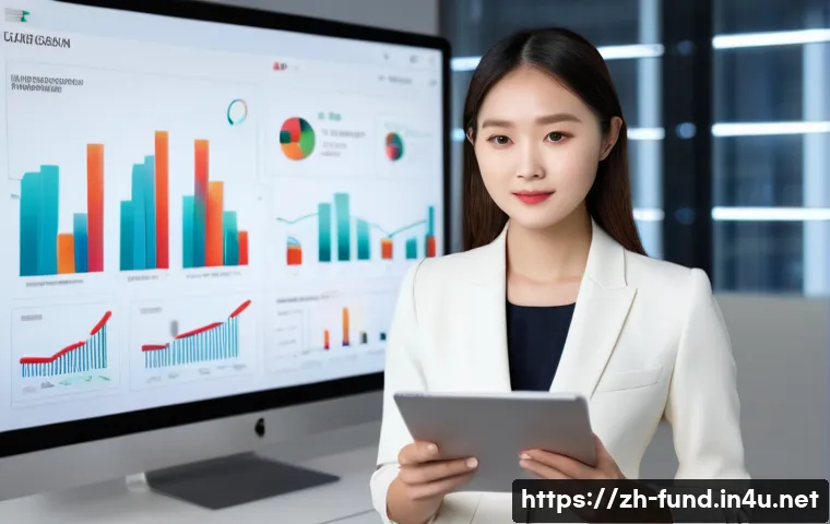 펀드투자상담사와 디지털 자산 관리 - A modern digital wealth management platform interface displayed on a sleek tablet held by a young Ch...