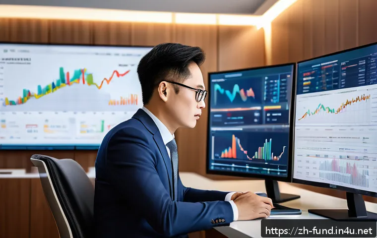 펀드투자상담사 관련 정책과 법률 변화 - A modern financial advisor office scene in a sleek, high-tech environment, featuring a professional ...