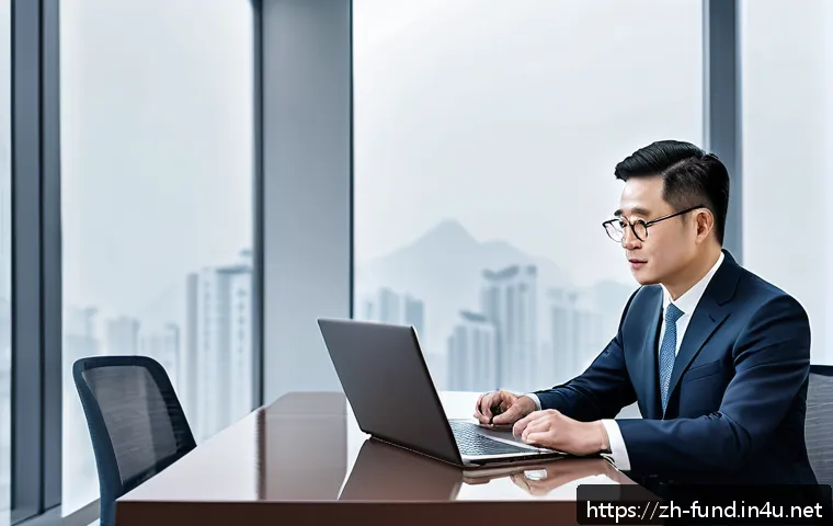 펀드투자상담사 업무에서의 윤리와 책임 - A professional Chinese financial advisor in a modern office setting, engaged in sincere communicatio...